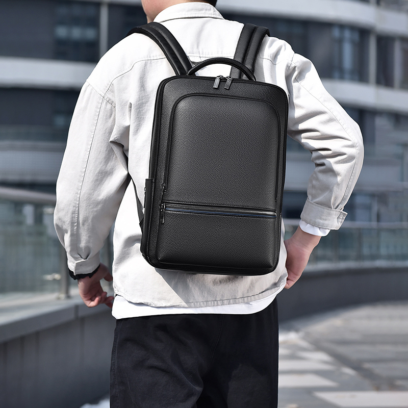 Leather Work Bag Men - Мужской рюкзак из ПУ кожи, с