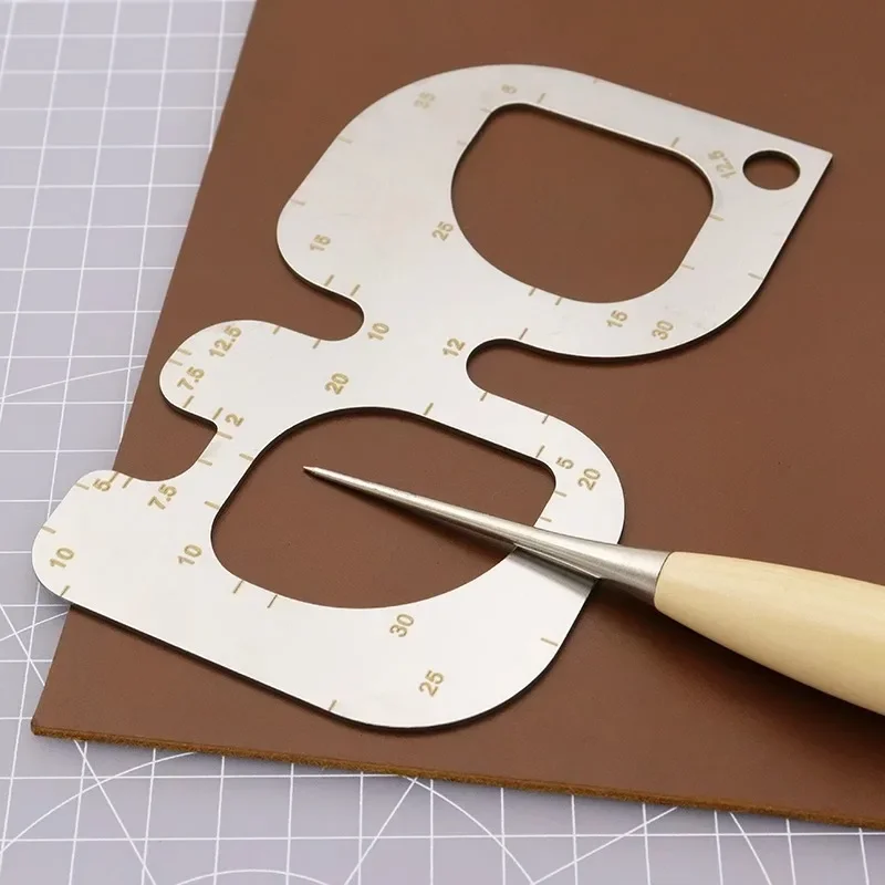 Leatherwork Templates - R позиционирующая линейка из нержавеющей стали