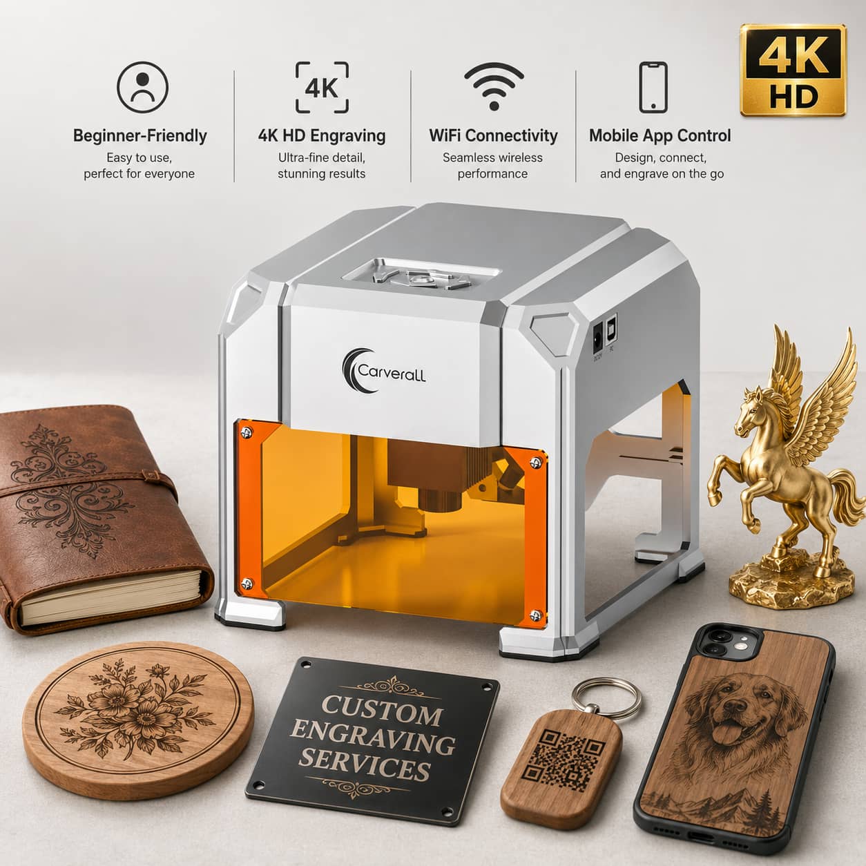 Leather Workshop - Лазерный гравер Carverall, K4 3W, A1