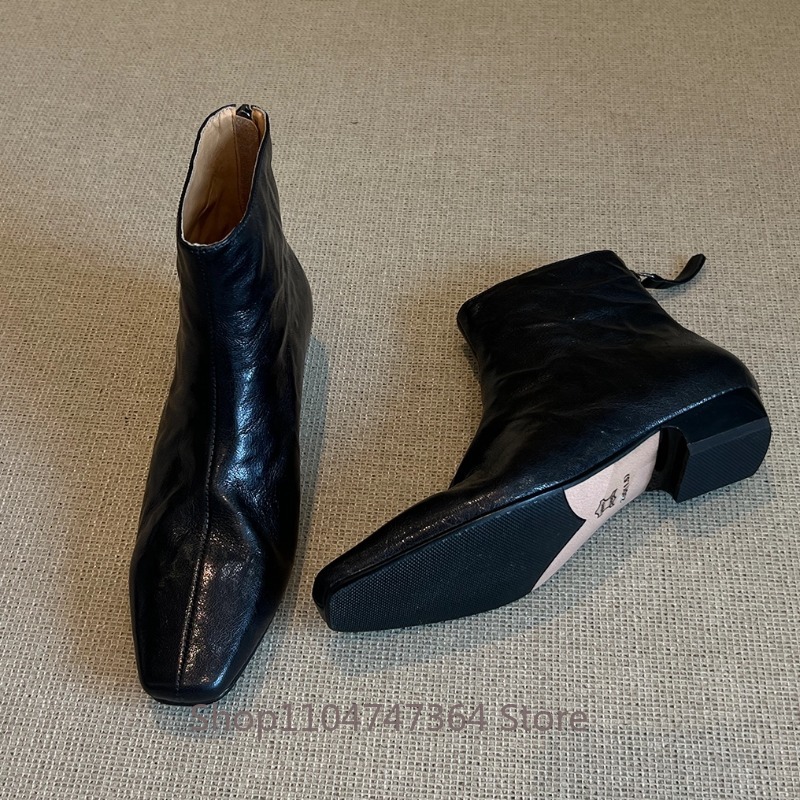 Leather Work Women Shoes - Женские ботинки челси из натуральной овчины
