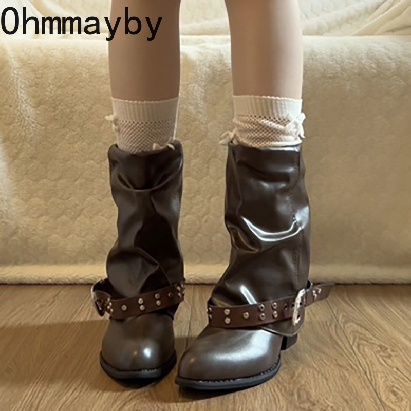 Leatherwork Rivets - Женские винтажные ковбойские ботинки в западном