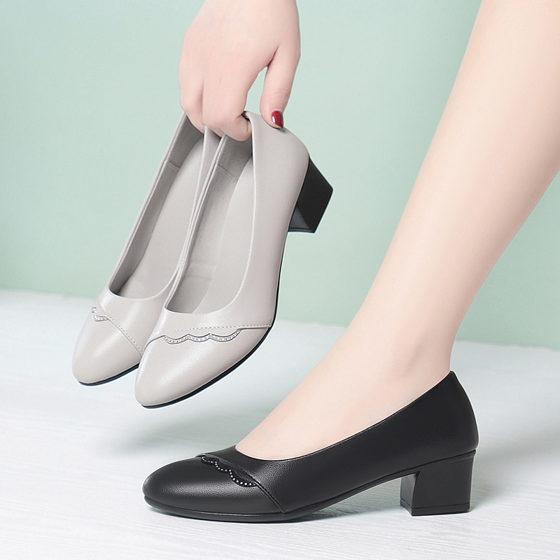 Leather Work Women Shoes - Женские туфли AIYUQI из натуральной кожи,