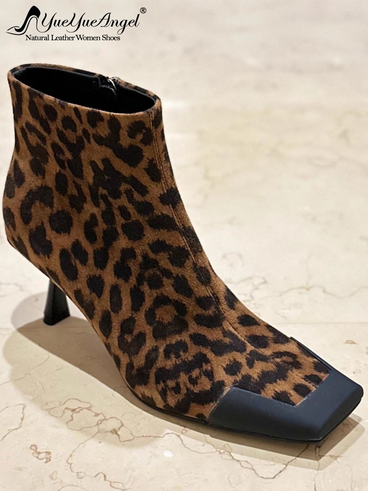 Leather Work Women Shoes - Модные женские туфли на тонком каблуке