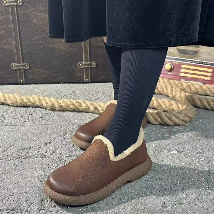 LIHUAMAO теплая меховая подкла – обзор и цена Leather Work Women Shoes