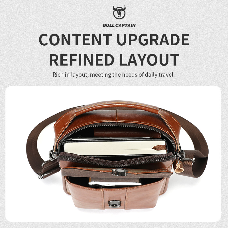 BULLCAPTAIN Мужская кожаная су – обзор и цена Leather Work Bag Men