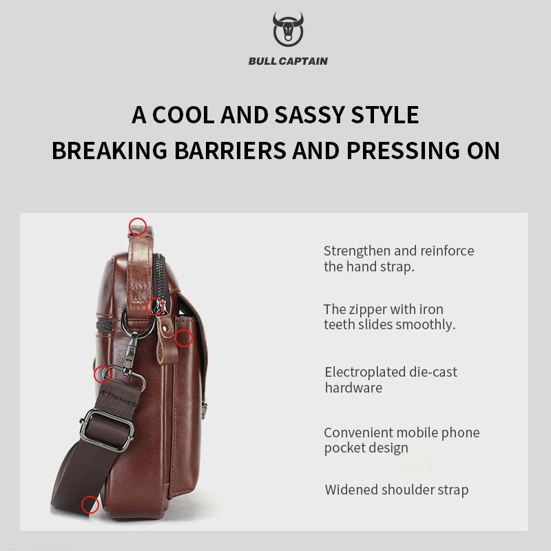 BULLCAPTAIN Мужская кожаная су – обзор и цена Leather Work Bag Men