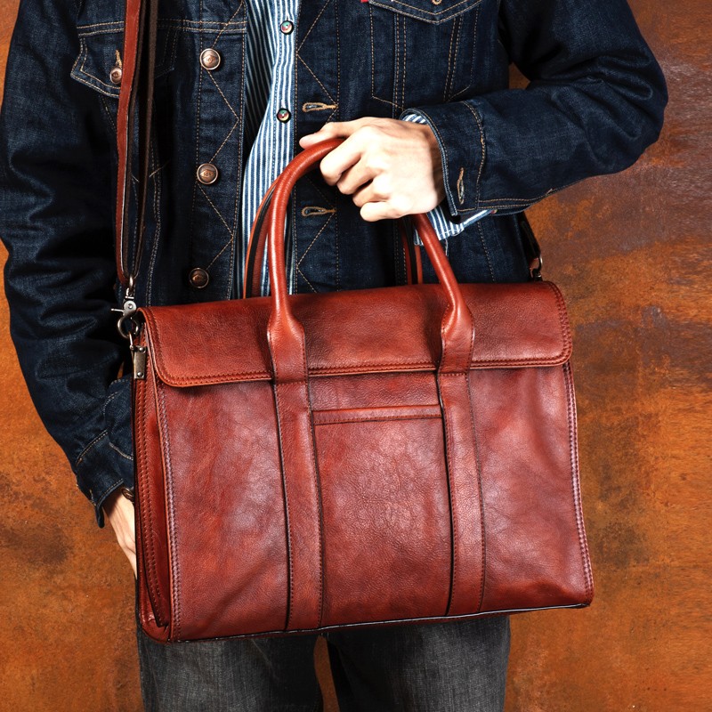 Кожаная сумка растительного ду – обзор и цена Leather Work Bag Men