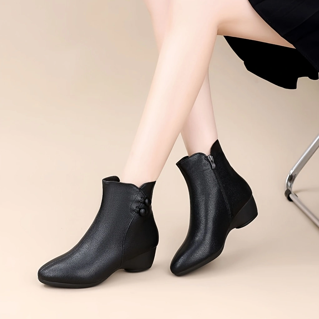 Женские ботильоны на танкетке  – обзор и цена Leather Work Women Shoes