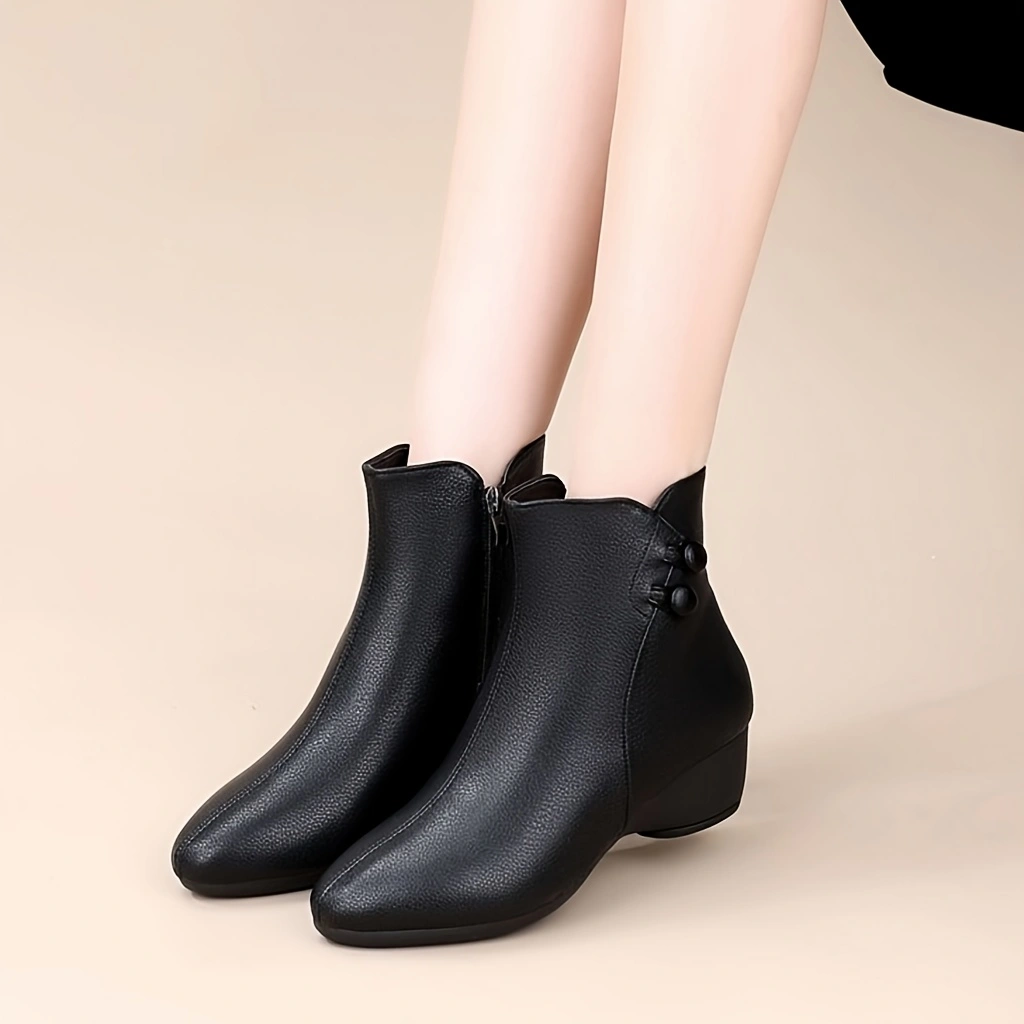 Женские ботильоны на танкетке  – обзор и цена Leather Work Women Shoes