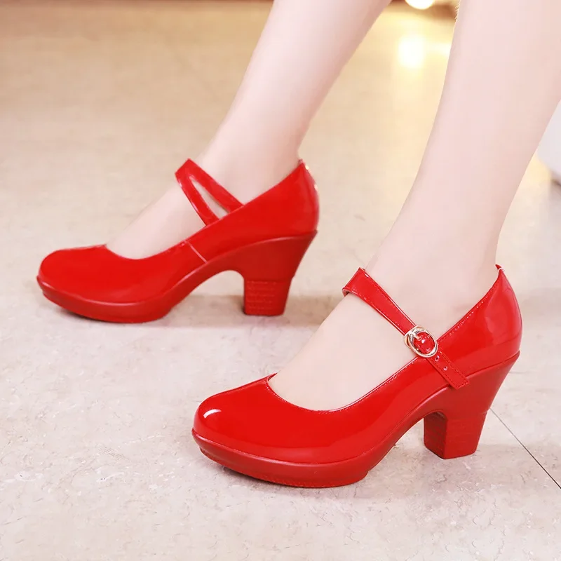Туфли Мэри Джейн на среднем ка – обзор и цена Leather Work Women Shoes