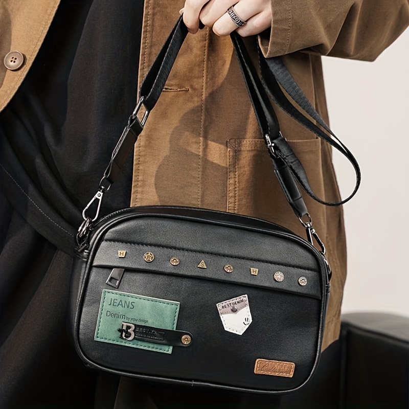 Модная уличная сумка через пле – обзор и цена Leather Work Bag Men